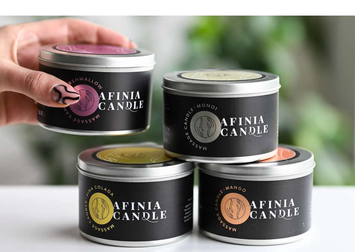 Afinia aromātiskā masāžas svece Grasse Jasmin 150gr
