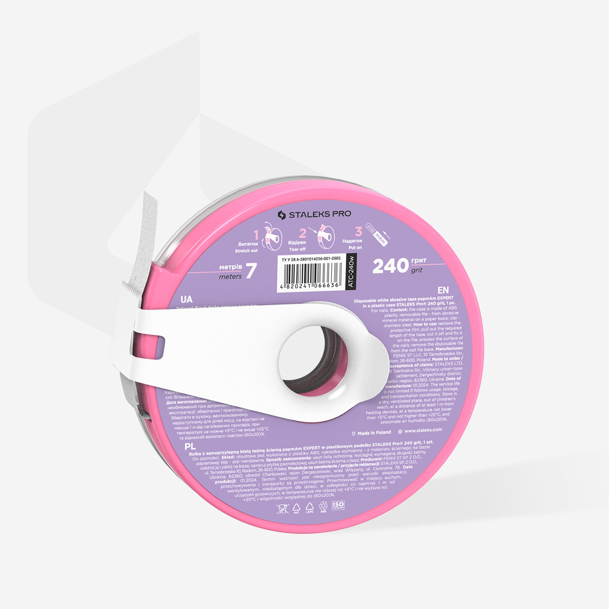 STALEKS PapMam Wechselrolle Papierband (Rolle) 240 gr. weiß (6 Meter) [ATC-240W]