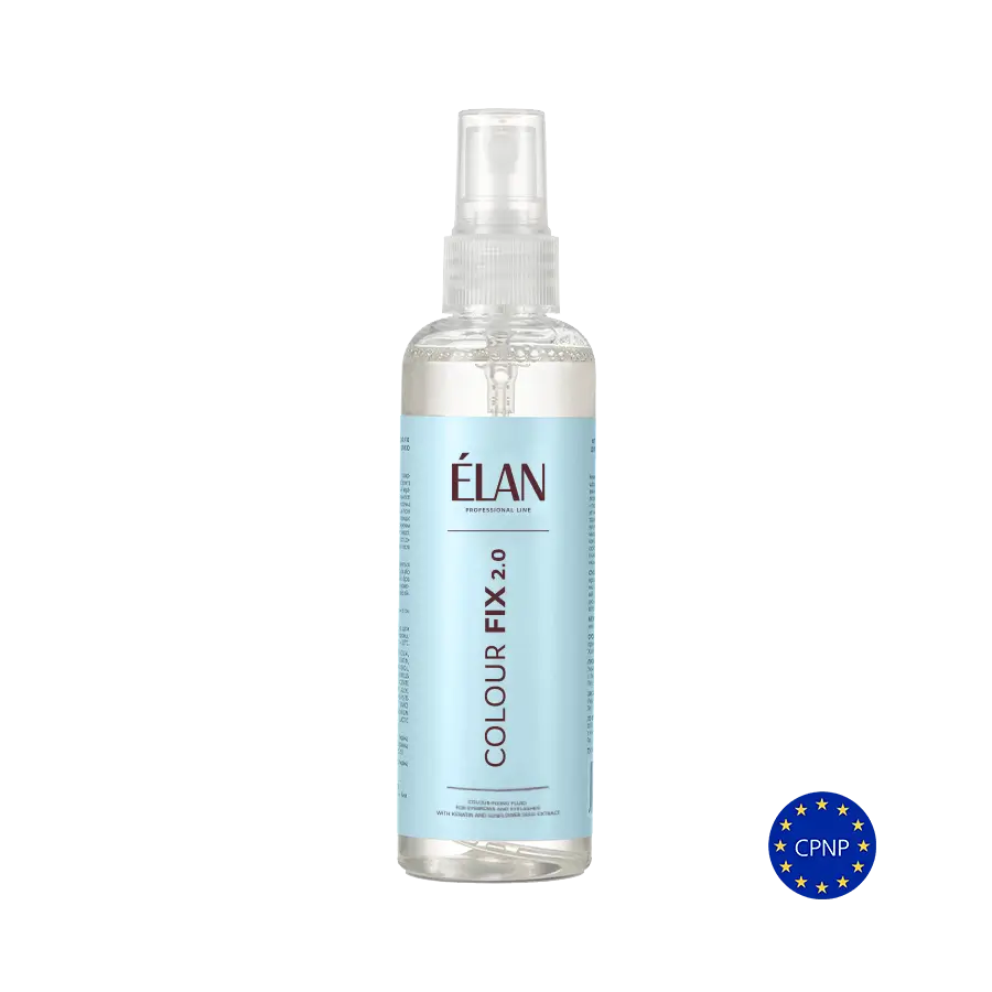 ELAN Skropstu un uzacu krāsas fiksējošs fluīds ar keratīnu un saulespuķu sēklu eļļu Colour Fixing Fluid 2.0, Profesionāla līnija, 100ml