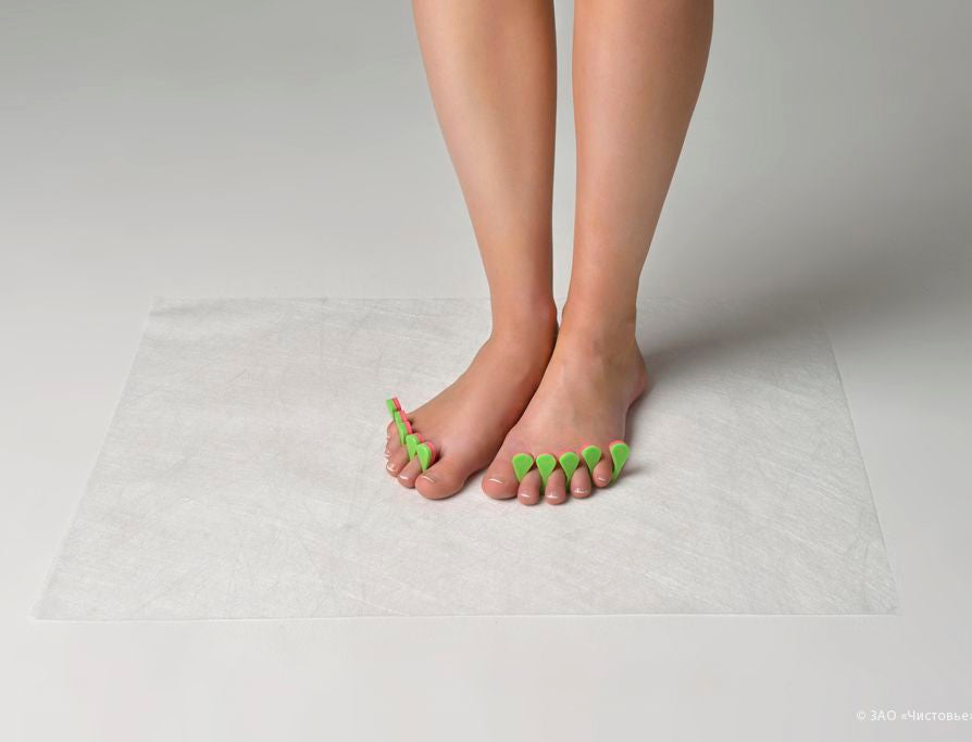 Chistovie Zehentrenner, 20 Paare, 8mm, rosa/hellgrün [03-469]