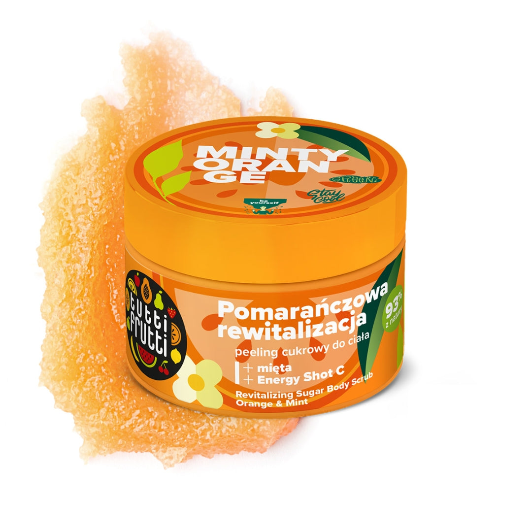 Farmona TUTTI FRUTTI Regenerierendes Zuckerpeeling für den Körper mit Orange und Pfefferminze 300g