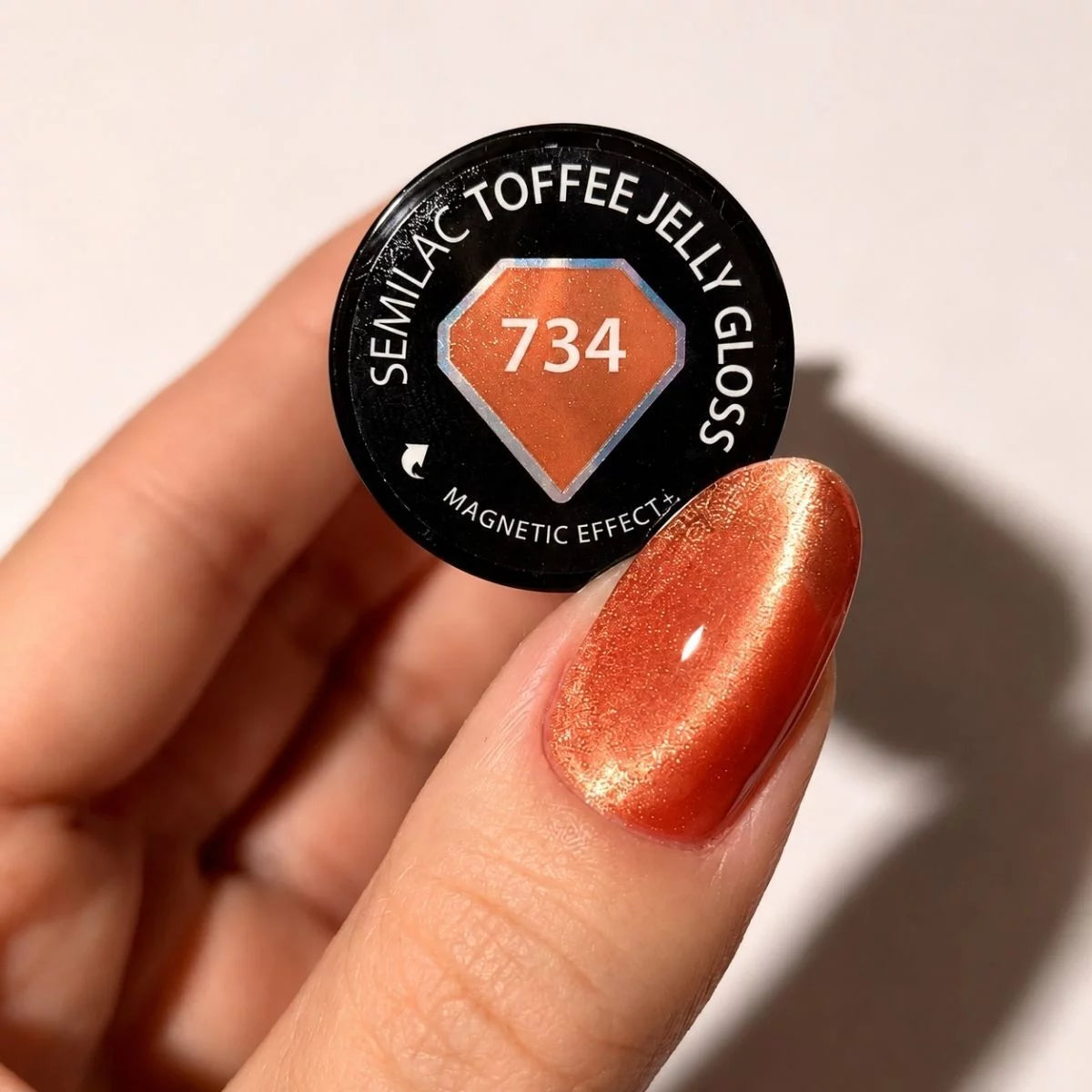 734 Semilac UV-Gel-Lack „Toffee Jelly Gloss“, 7 ml