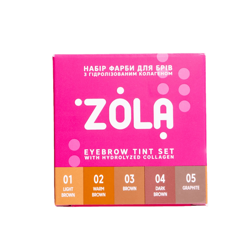 ZOLA Wimpernfarbe mit Kollagen, Set, 5x5ml